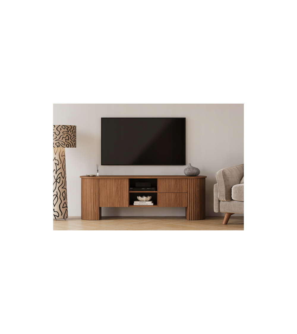 Meuble TV CAVO – 180 cm – Noyer Lincoln